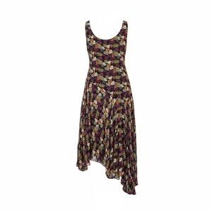 Jones New York Woman Y2K Multicolor Sleeveless Silk Slip Midi-Dress Size 18W